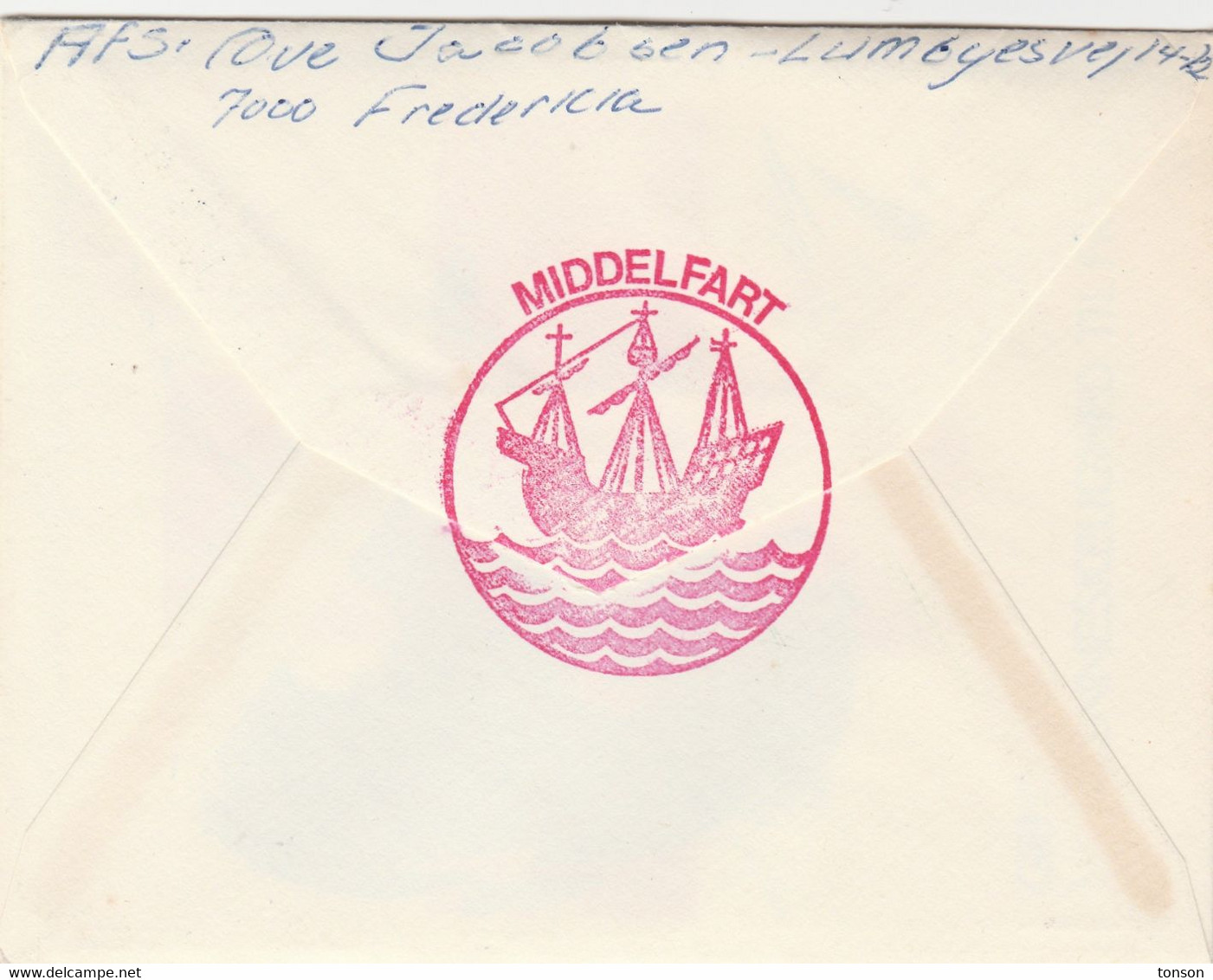 Denmark, Letter With 4 Block , Princess Margrethe, Prince Henri & Prince Frederik (baby), AFA Number DK 491, Red Cross. - Other & Unclassified