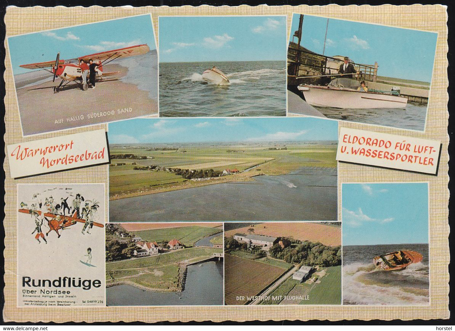 D-25761 Warwerort - Flughalle - Rundflüge - Flugzeug - Motorboot - Buesum