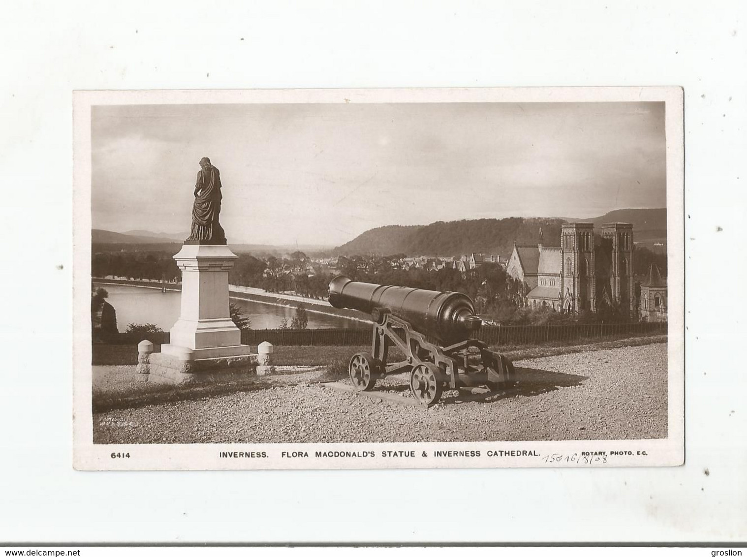 INVERNESS 6414 FLORA MACDONAL'S STATUE AND INVERNESS CATHEDRAL - Inverness-shire