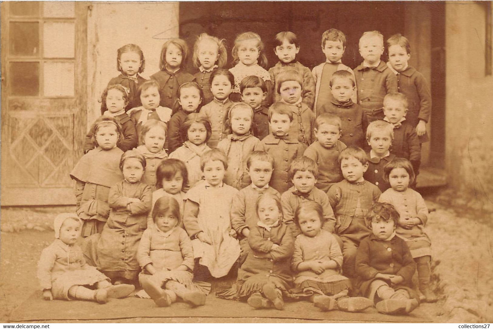 21-SAULIEU- CARTE-PHOTO -GROUPE D'ENFANTS ECOLE - Saulieu