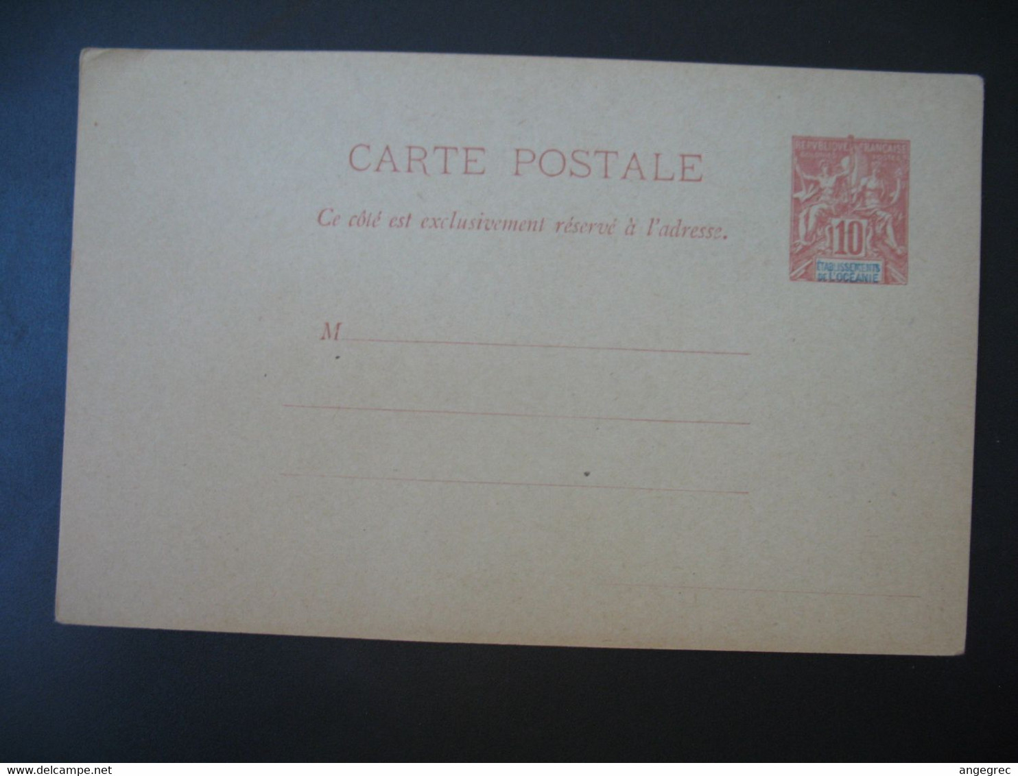 Entier Postal  Carte Lettre Océanie  Type Groupe  10c   Voir Scan - Brieven En Documenten