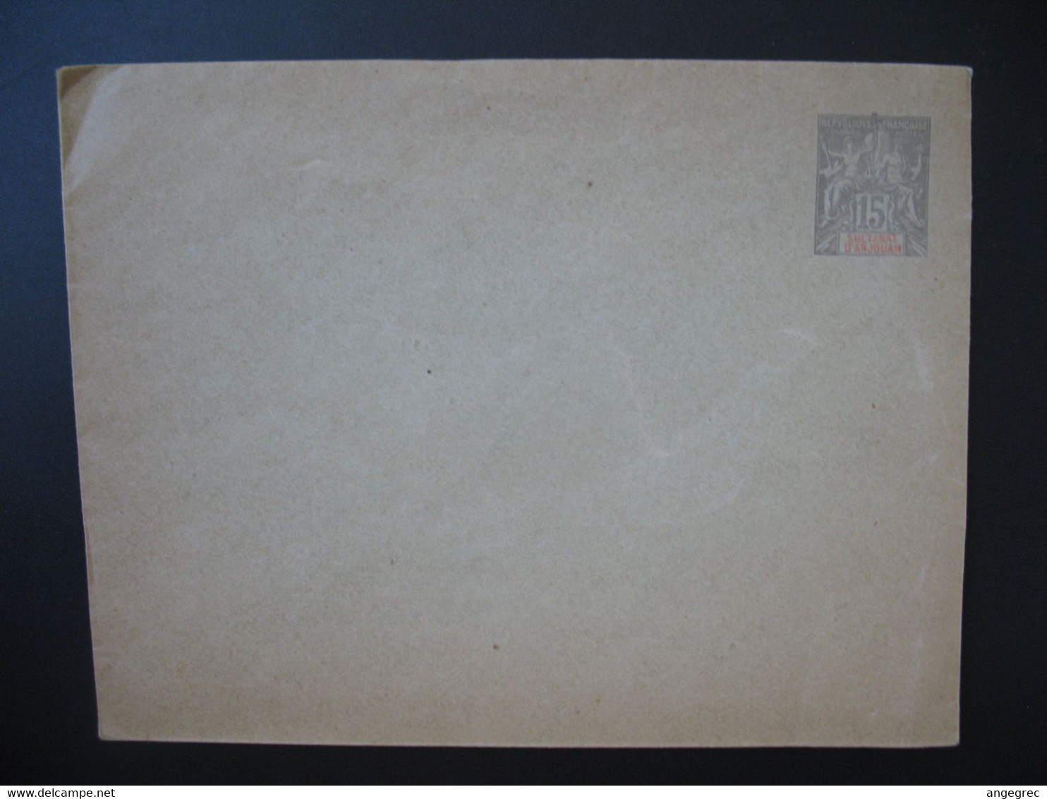 Entier Postal  Enveloppe Anjouan  Type Groupe  15c   Voir Scan - Lettres & Documents