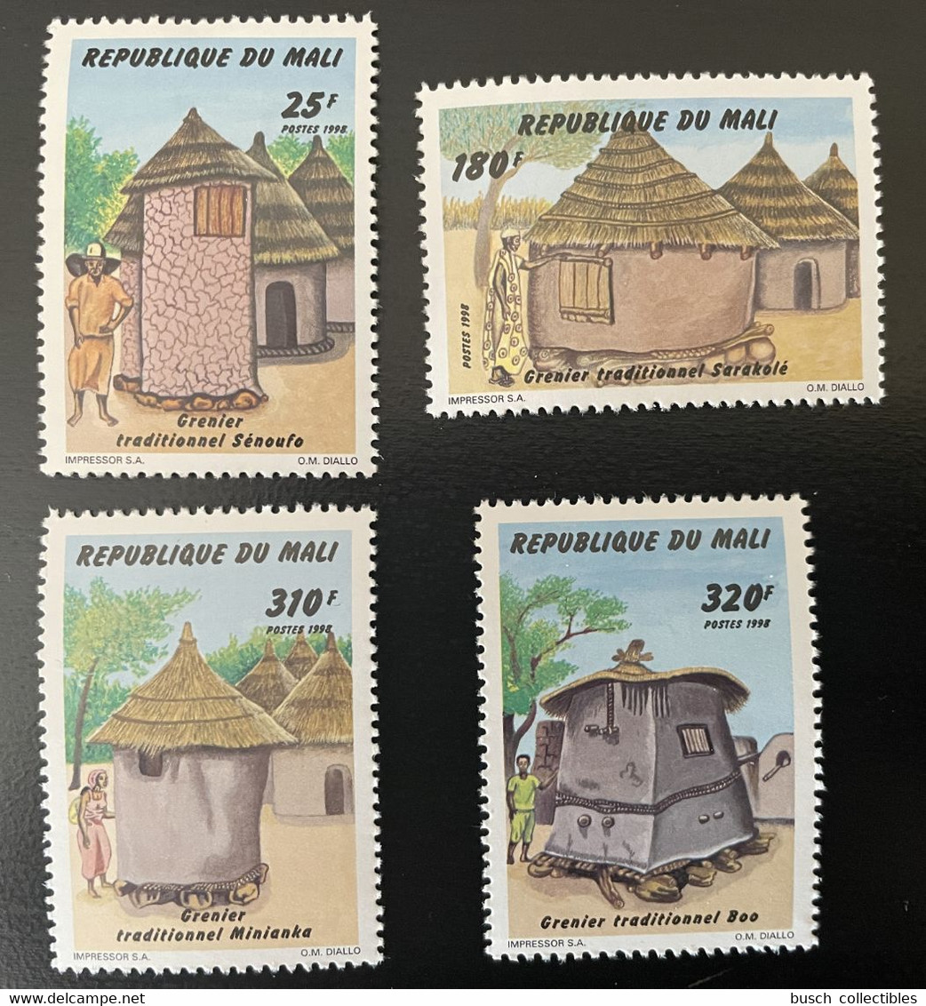 Mali 1998 Mi. 2059 - 2062 Greniers Grenier Traditionnel Habitat Housing 4 Val. MNH** - Mali (1959-...)