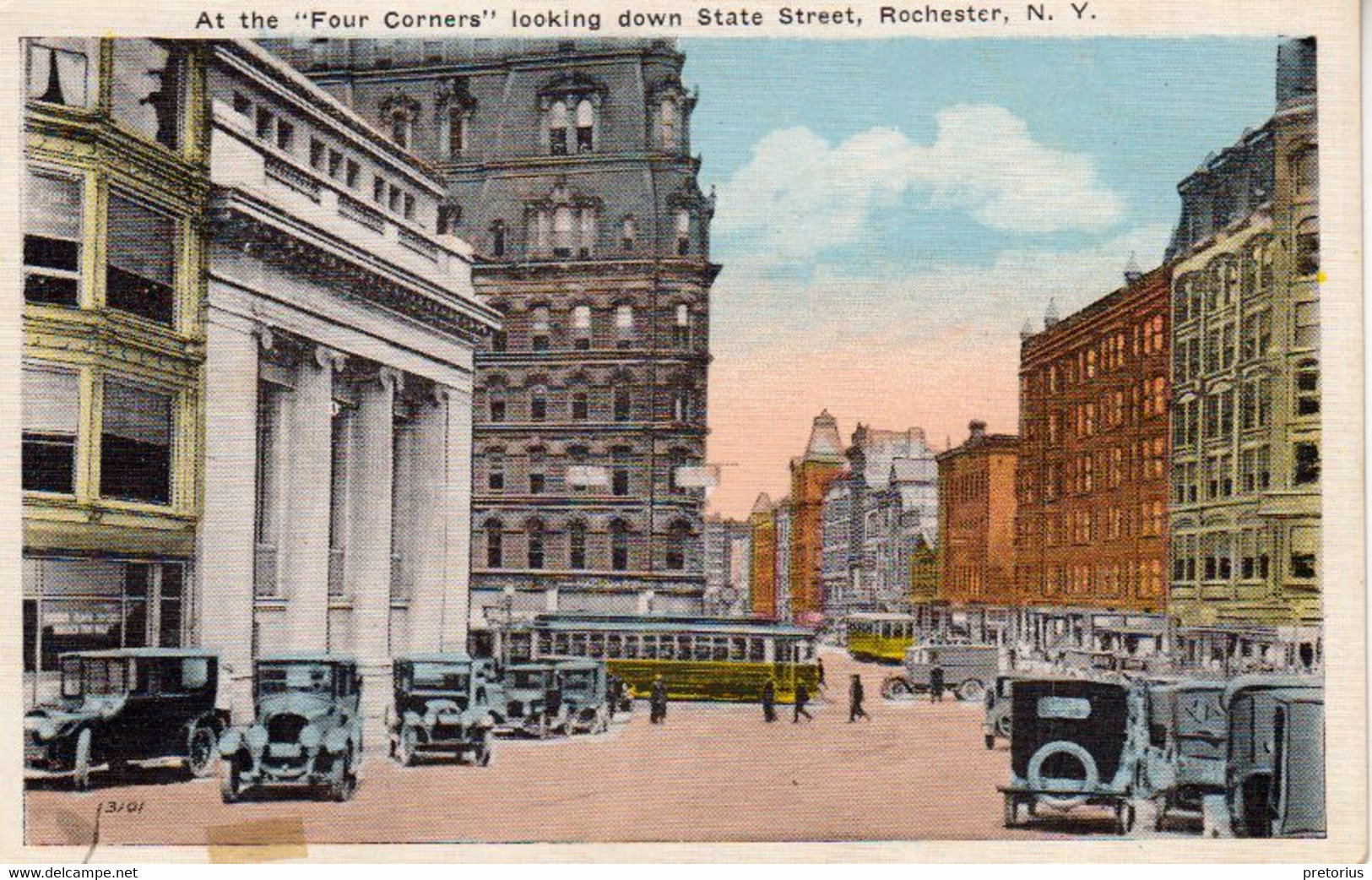 NEW YORK - ROCHESTER - AT THE FOUR CORNERS LOOKING DOWN STATE STREET - Rochester