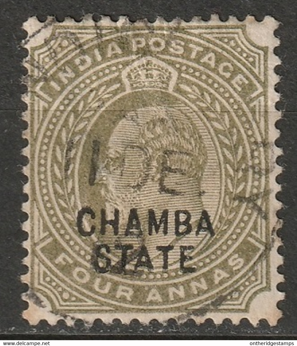 India Chamba 1904 Sc 25  Used Large Thin - Chamba