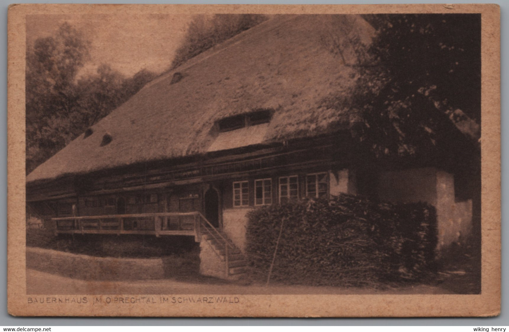 Elzach Oberprechtal - S/w Bauernhaus Im O'Prechtal Im Schwarzwald - Elzach