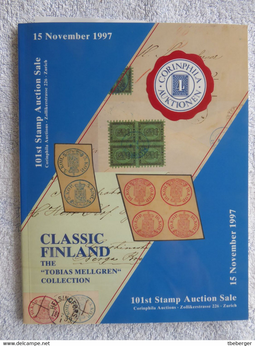 AC Corinphila 100 Auction 1997: Special Catalogue Classic Finland, Tobias Mellgren Collection - Autres & Non Classés