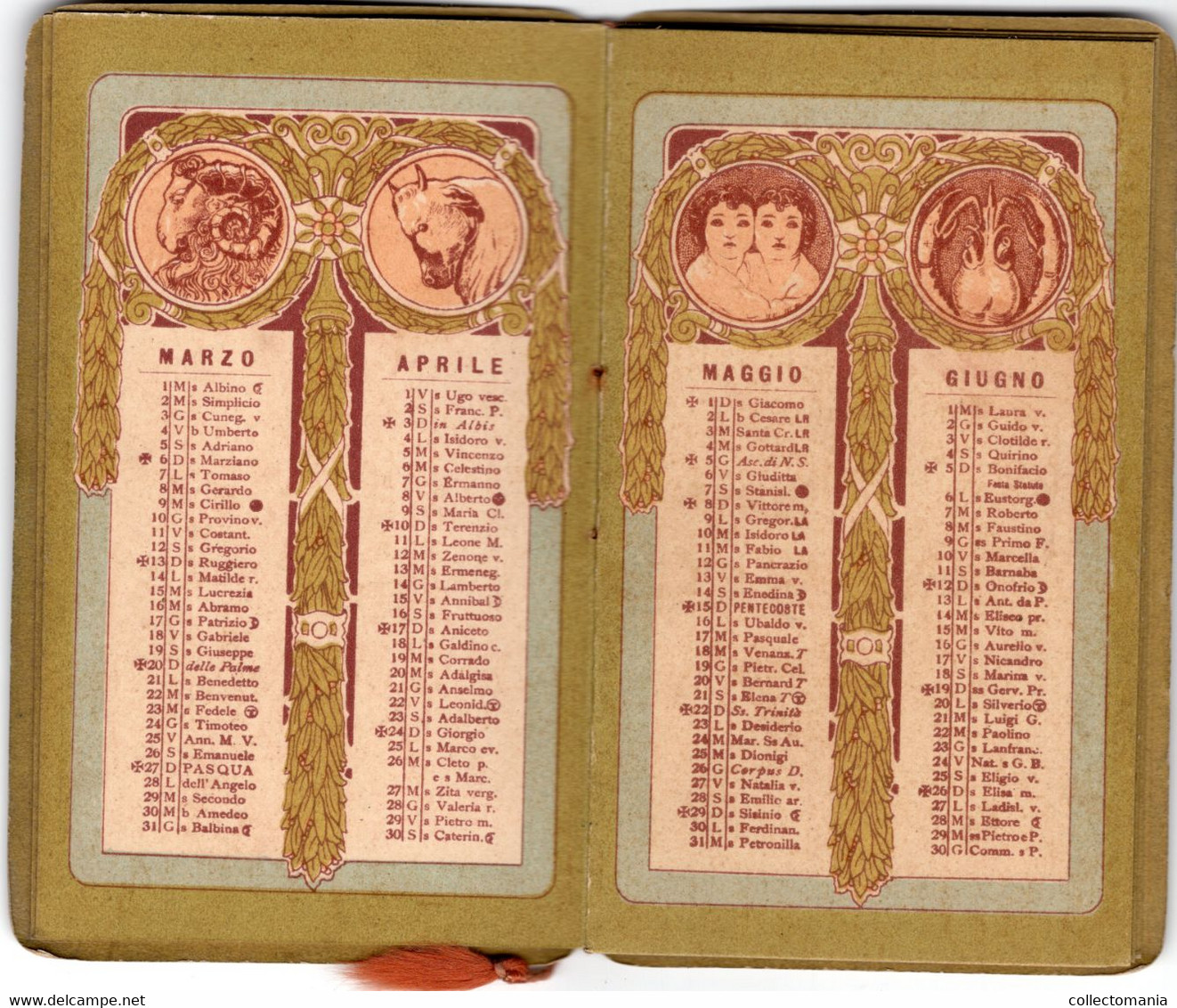 Carnet Booklet calendrier 1921 Symbool Parfumerie Sirio Milaan