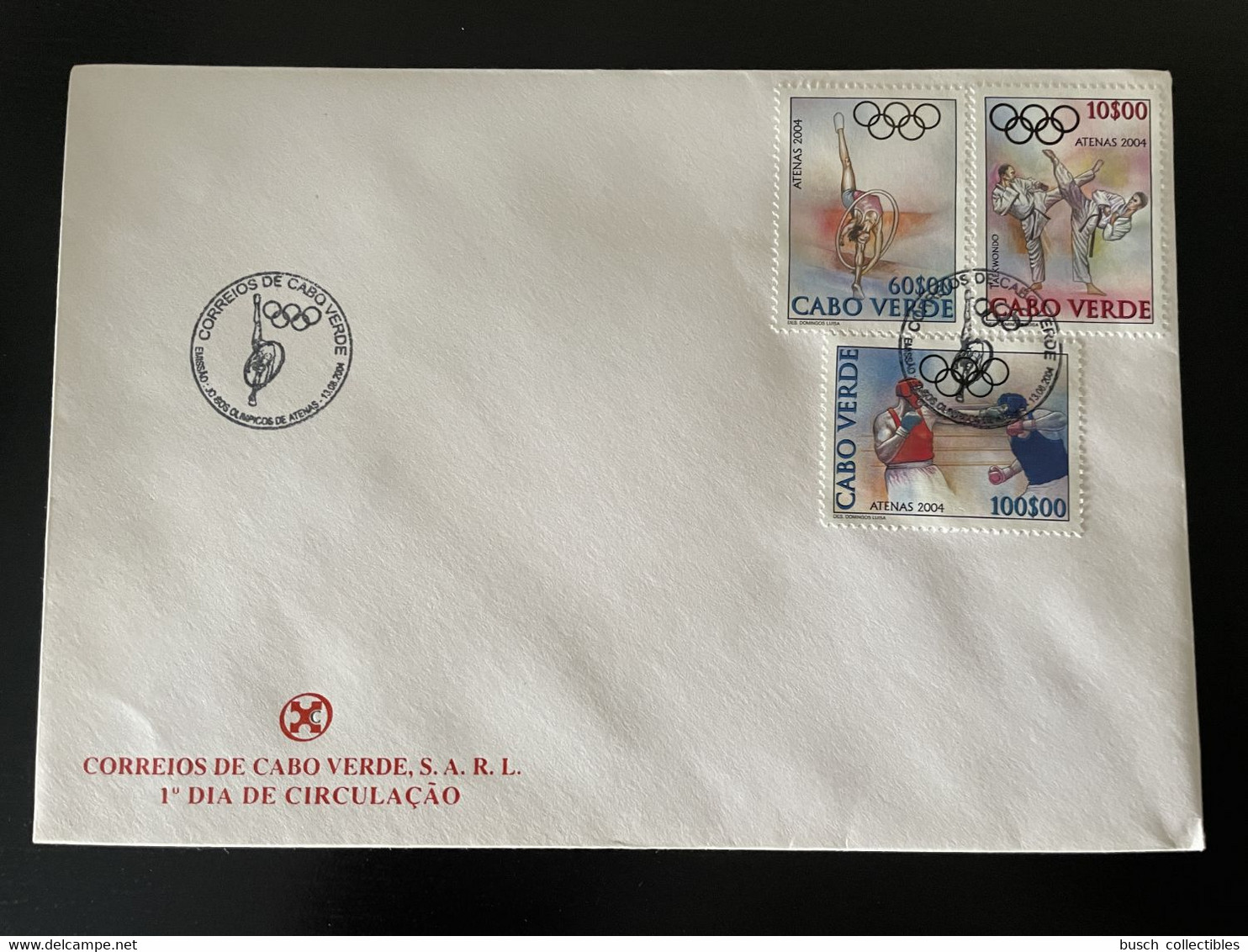 Cape Kap Verde Cabo Verde 2004 Mi. 852 - 854 FDC Athenes Athens Jeux Olympiques Olympic Games Olympia Athen Atenas Jogos - Verano 2004: Atenas