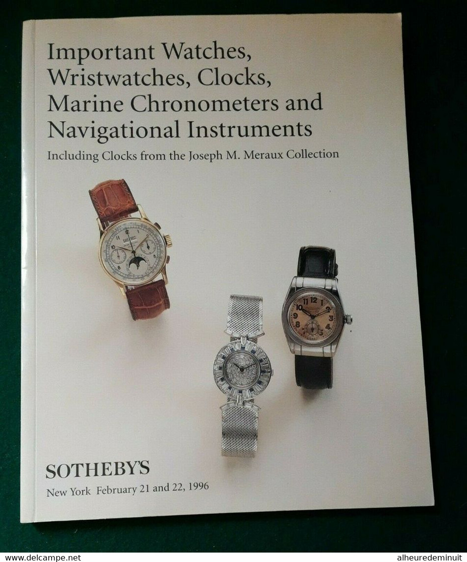 Catalogue SOTHEBY'S"IMPORTANT WATCHES WRISTWATCHES CLOCKS MARINE CHRONOMETERS NAVIGATIONAL INSTRUMENTS"Montres - Livres Sur Les Collections