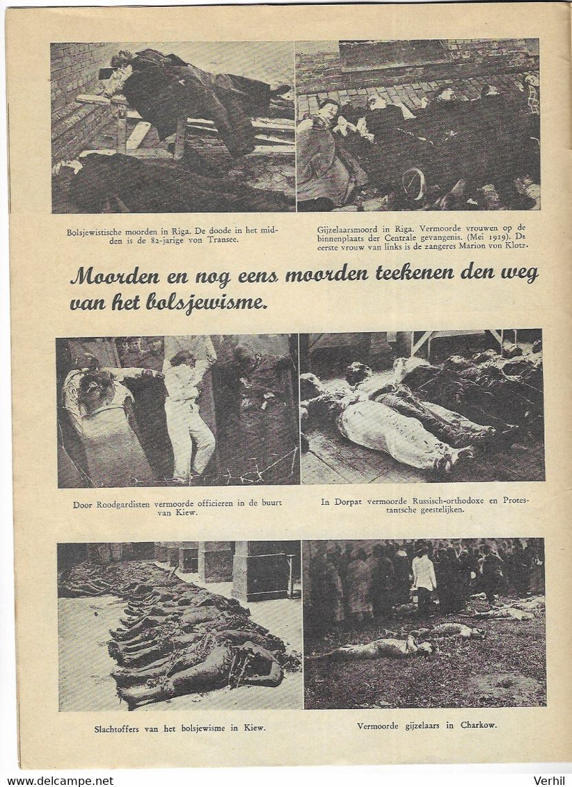 Propaganda Anti Bolsjewisme Anti Joden Brochure WO II Front Oostfront Dood Onderdrukking Propagande Juif - Holandés