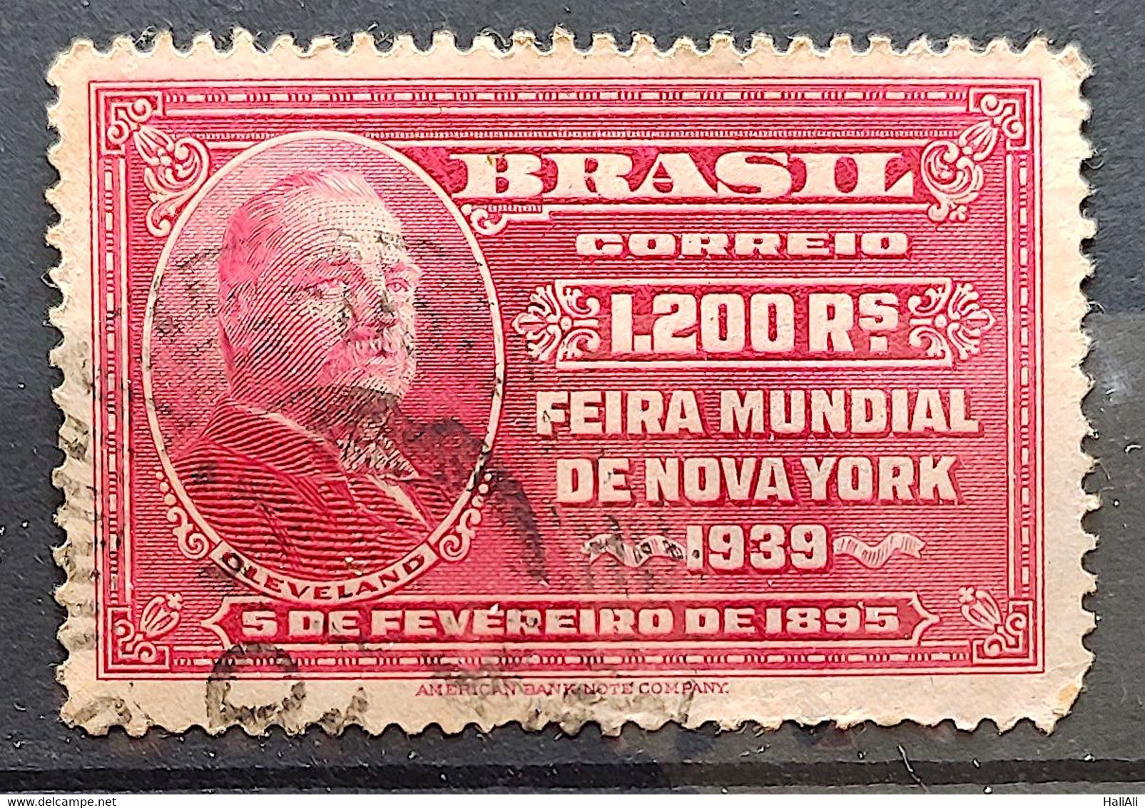 C 141 Brazil Stamp  New York World's Fair President Cleveland 1939 10 Circulated - Autres & Non Classés