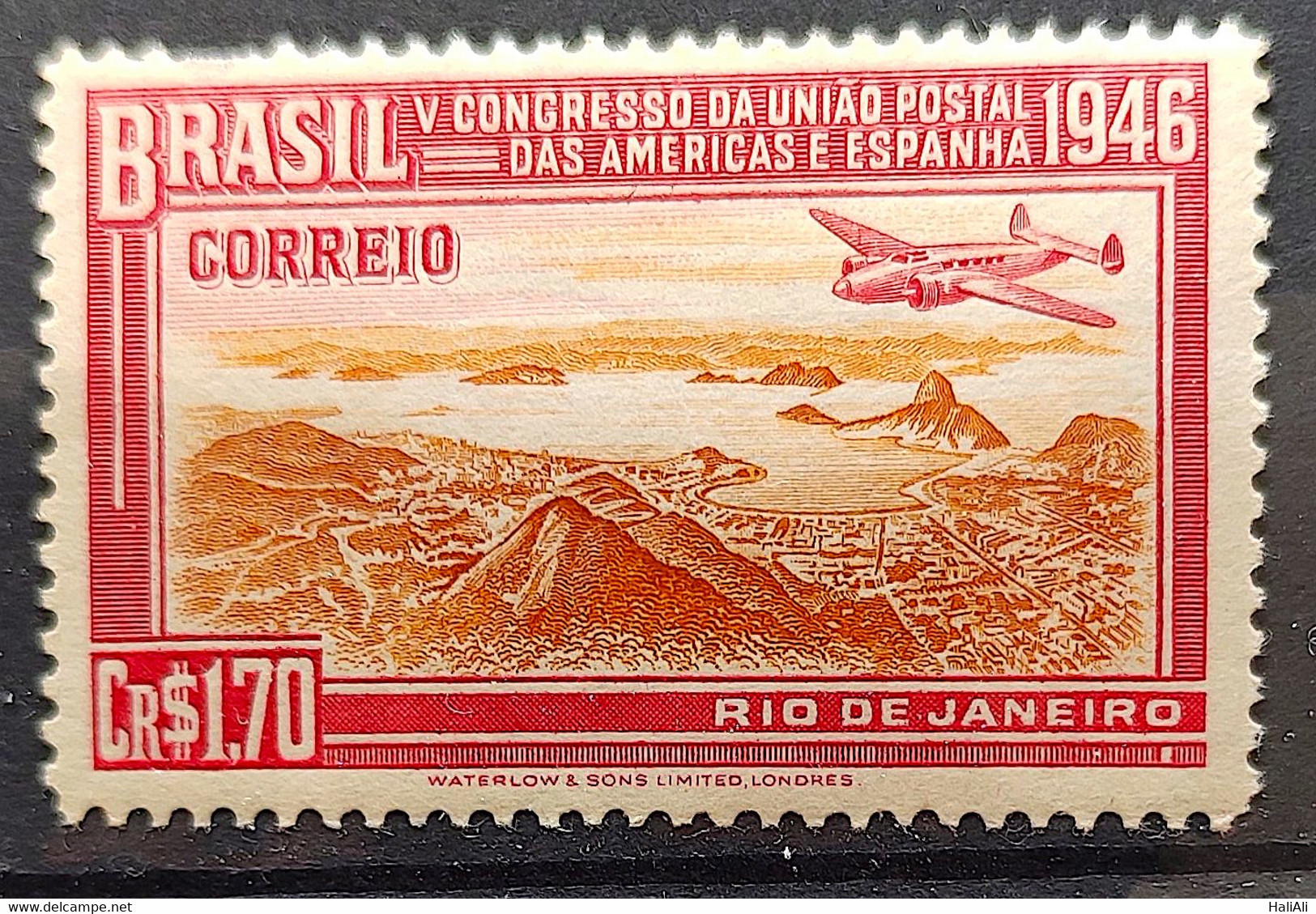 C 217 Brazil Stamp Congress UPAEP Postal Union Of The Americas And Spain Airplane 1946 1 - Autres & Non Classés