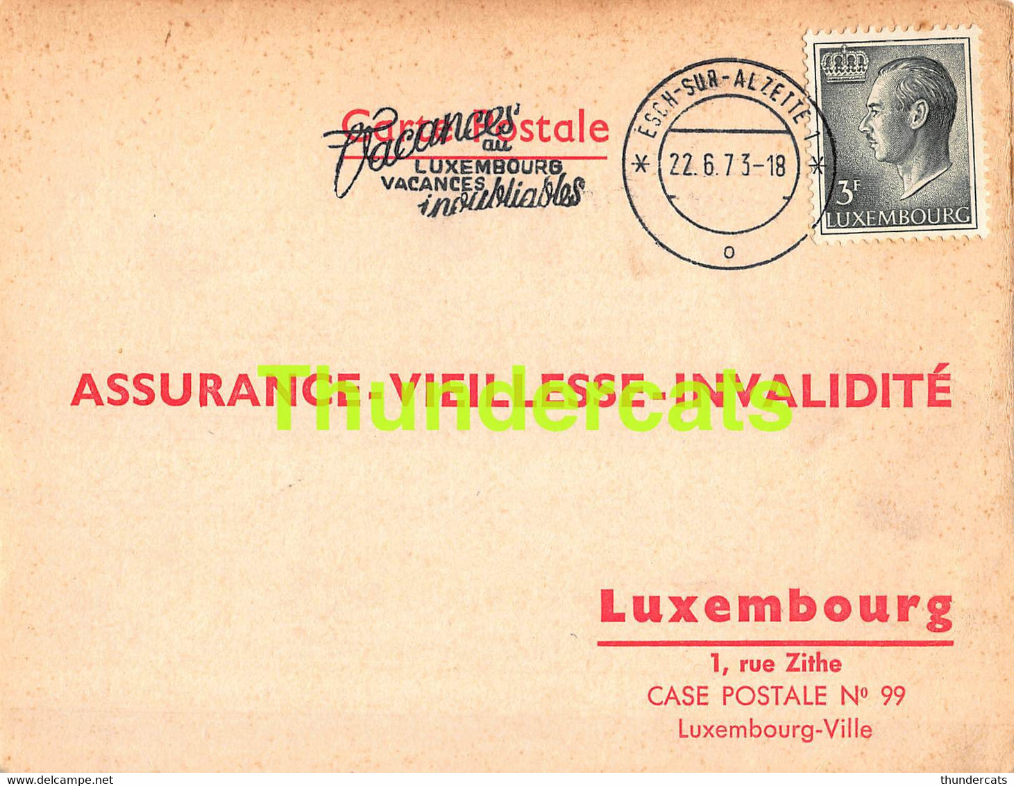 ASSURANCE VIEILLESSE INVALIDITE LUXEMBOURG 1973 ESCH SUR ALZETTE ROULLING HAENTGES - Briefe U. Dokumente