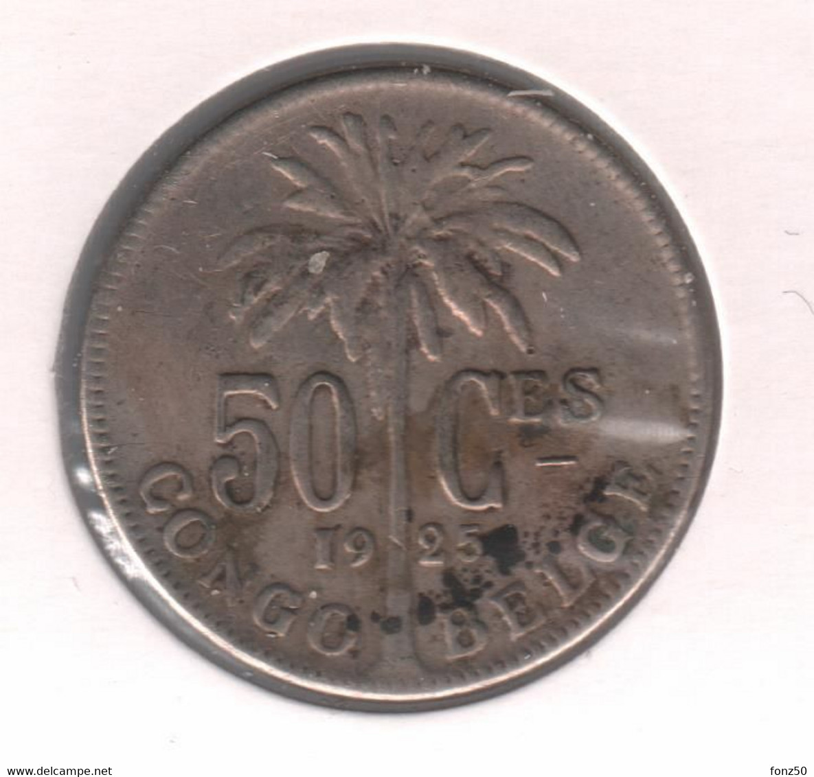 CONGO - ALBERT II * 50 Centiem 1925 Frans * Nr 10402 - 1910-1934: Albert I
