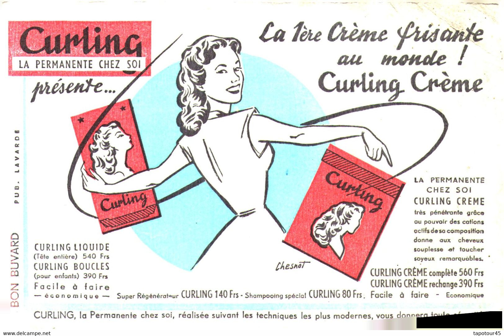 Che Cu/14/04/Buvard Cheveux Curling (N= 2) - C