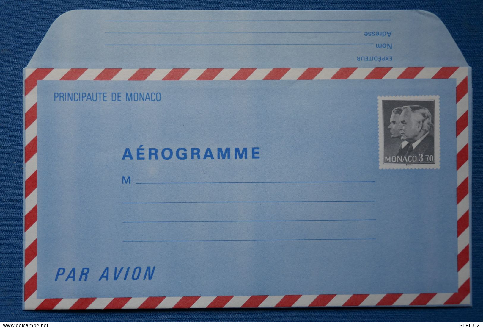 Q5 PRINCIPAUTE DE MONACO BELLE LETTRE AEROGRAMME 1984 DEUX PRINCES NON VOYAGé NEUF - Briefe U. Dokumente