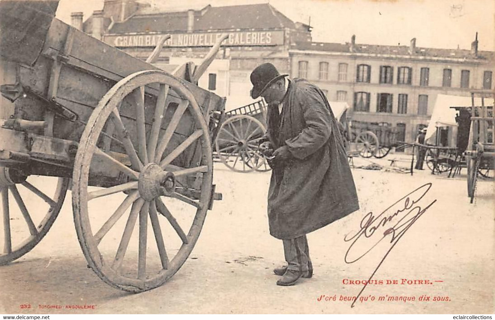 Angoulême         16       Croquis De Foire .  Manque 10 Sous     (voir Scan) - Angouleme