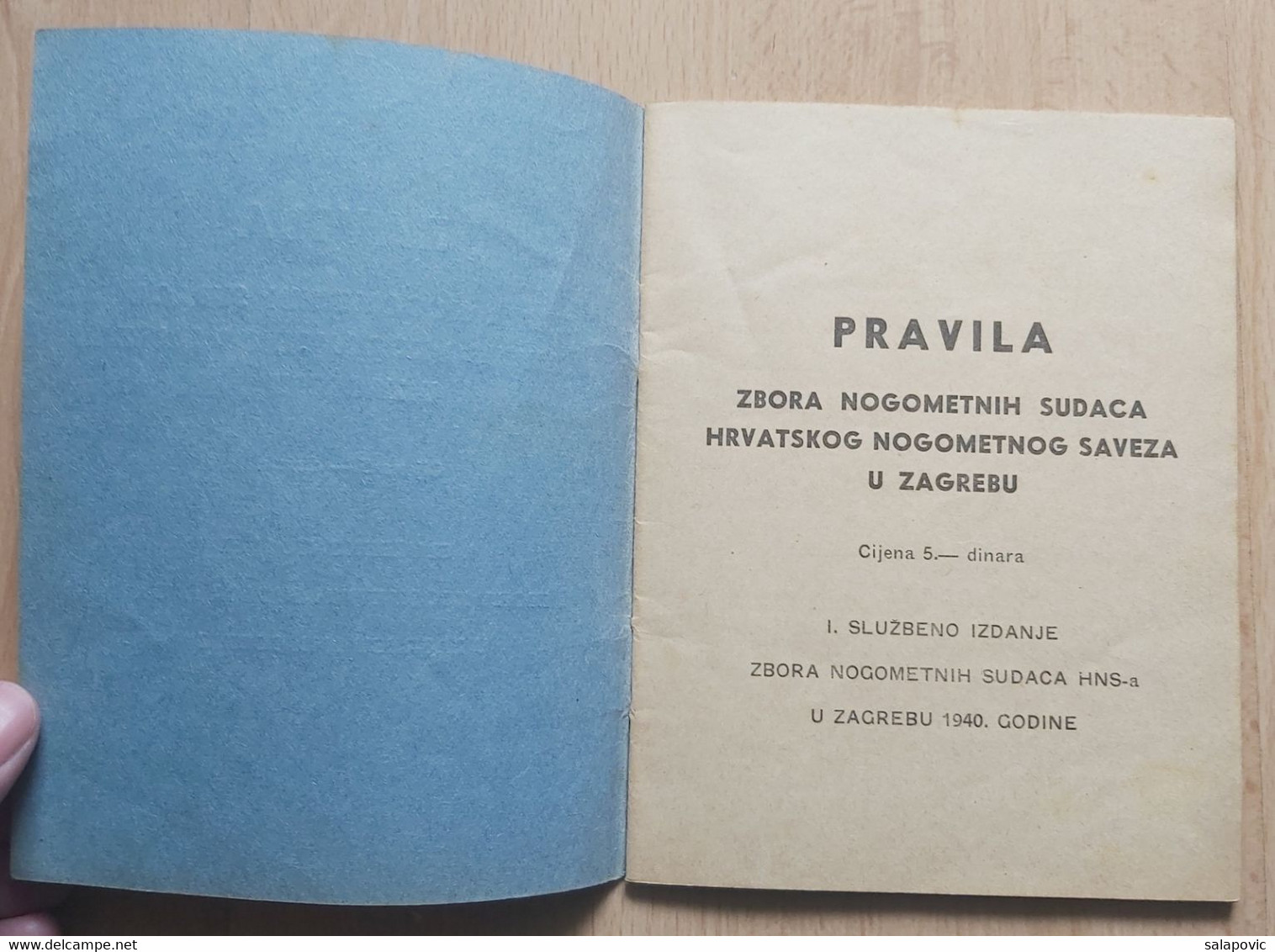 PRAVILA ZBORA NOGOMETNIH SUDACA HRVATSKOG NOGOMETNOG SAVEZA U ZAGREBU 1940  CROATIAN FOOTBALL FEDERATION - Boeken