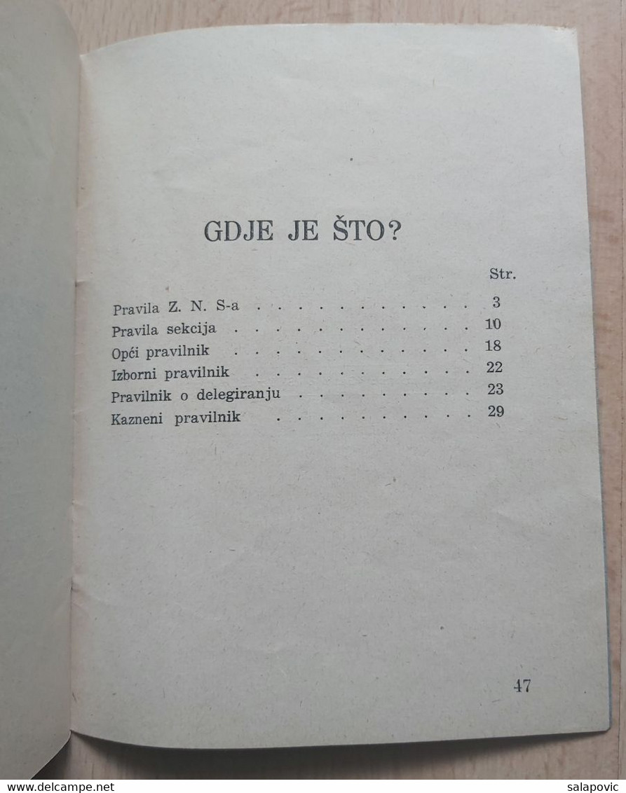 PRAVILA ZBORA NOGOMETNIH SUDACA HRVATSKOG NOGOMETNOG SAVEZA U ZAGREBU 1940  CROATIAN FOOTBALL FEDERATION - Boeken