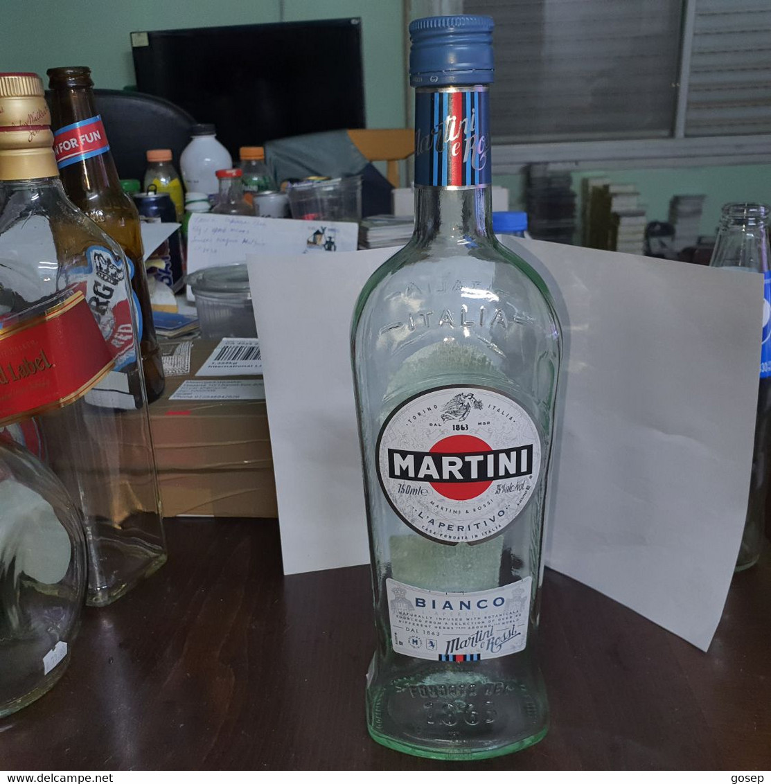 ItALIA-MARTINI-l'aperitivo-bianco-(750ml)-(15%)-bottles-used - Otros & Sin Clasificación