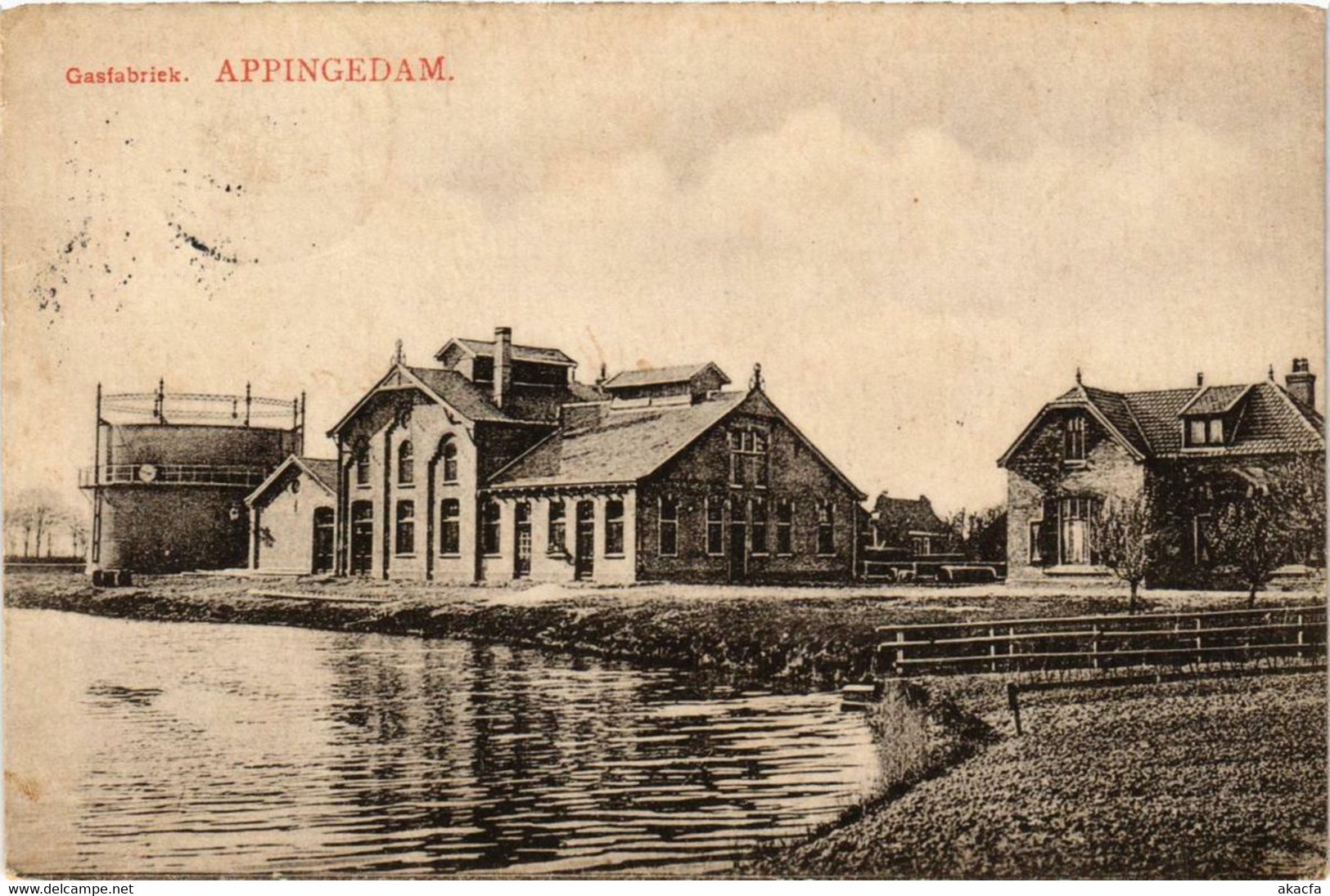 CPA AK APPINGEDAM Gasfabriek NETHERLANDS (706216) - Appingedam