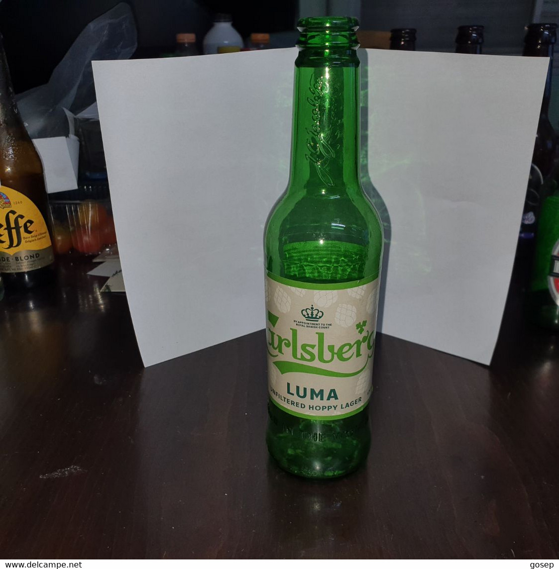 Israel-beer Bottle-carlsberg-luma-(5.2%)-(330ml)-used - Bier