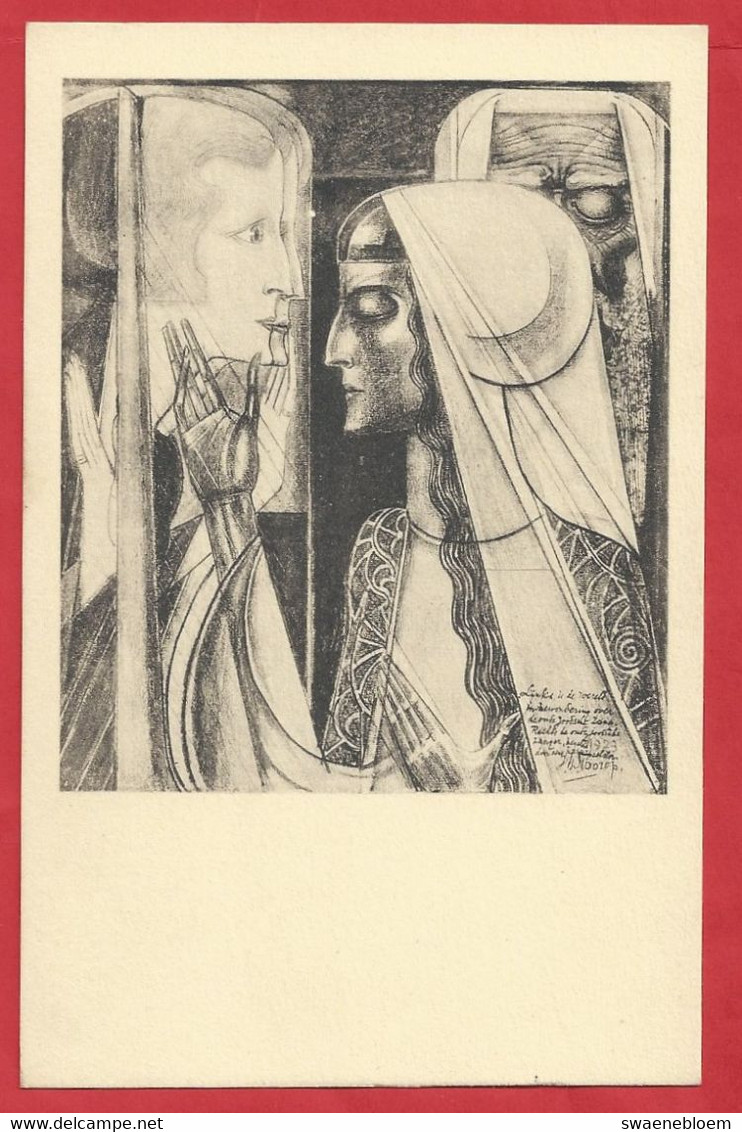 NL.- JAN TOOROP. DE JOODSCHE ZANGER BEGELEID DOOR EEN HARPSPELER. Het Hollandsche Uitgevershuis Amsterdam - P 58 - Toorop, Jan