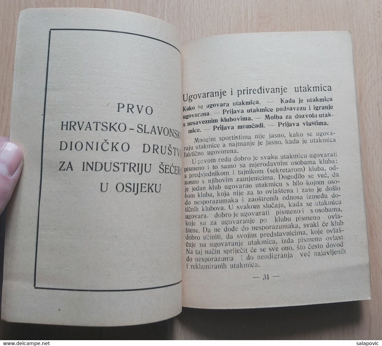 UPUTE ZA RAD U NOGOMETNO - SPORTSKIM OTGANIZACIJAMA OSIJEK 1930 STJEPAN ZWINGL YUGOSLAV FOOTBALL FEDERATION - Livres