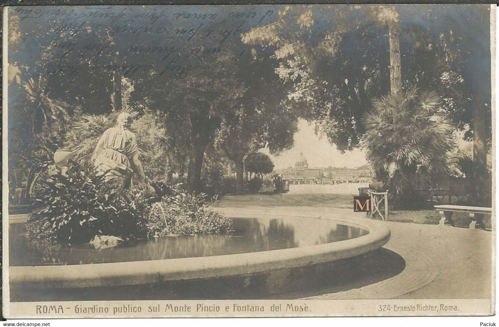 Roma - Giardino Pubblico Sul Monte Pincio E Fontana Del Mosè - Parks & Gärten