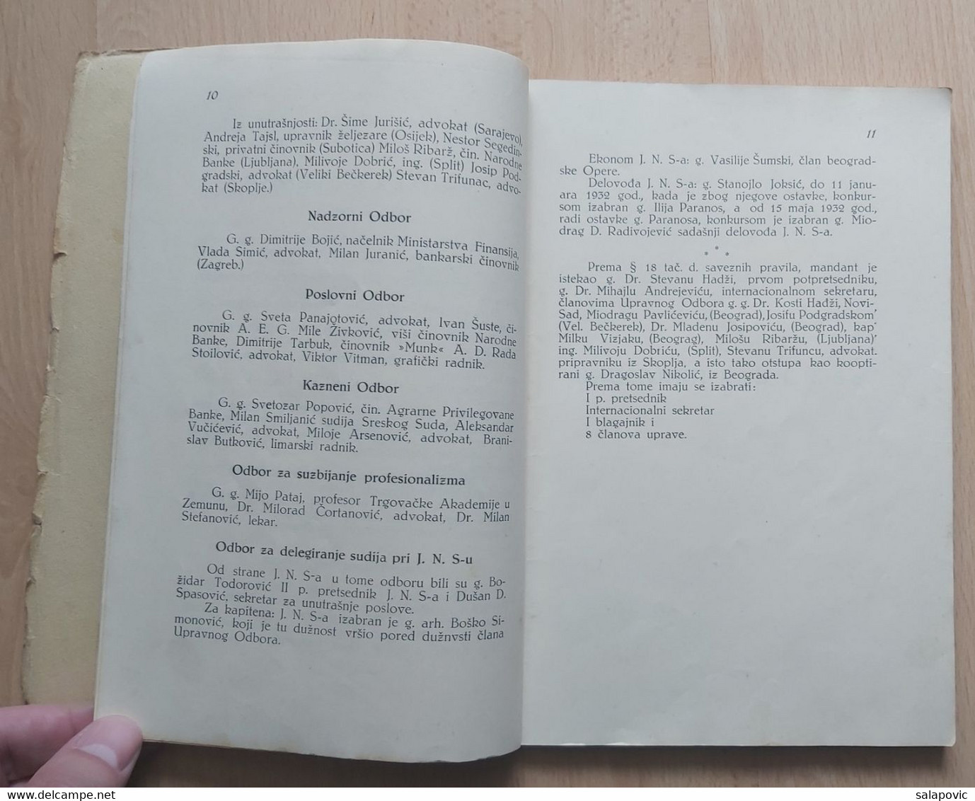 IZVJEŠTAJ O RADU JUGOSLAVENSKOG NOGOMETNOG SAVEZA 1932, YUGOSLAV FOOTBALL FEDERATION - Libros