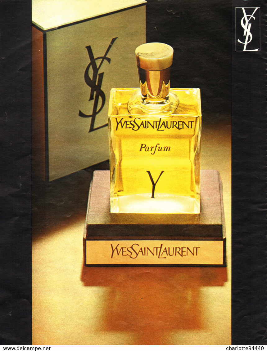 PUB PARFUM  " Y " DE " YVES SAINT LAURENT " 1972  ( 11 ) - Ohne Zuordnung