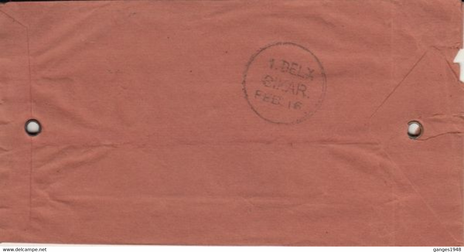 India 1870's  QV  1/2A  H.M.  Service Telegramme Envelope  Sikur To Fattehpore  # 32206  D  Inde Indien - Autres & Non Classés