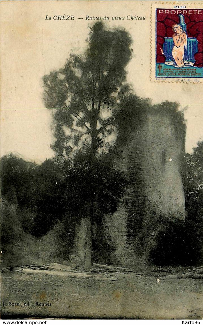 La Chèze * Vue Sur Les Ruines Du Vieux Château * Voir Vignette - La Chèze