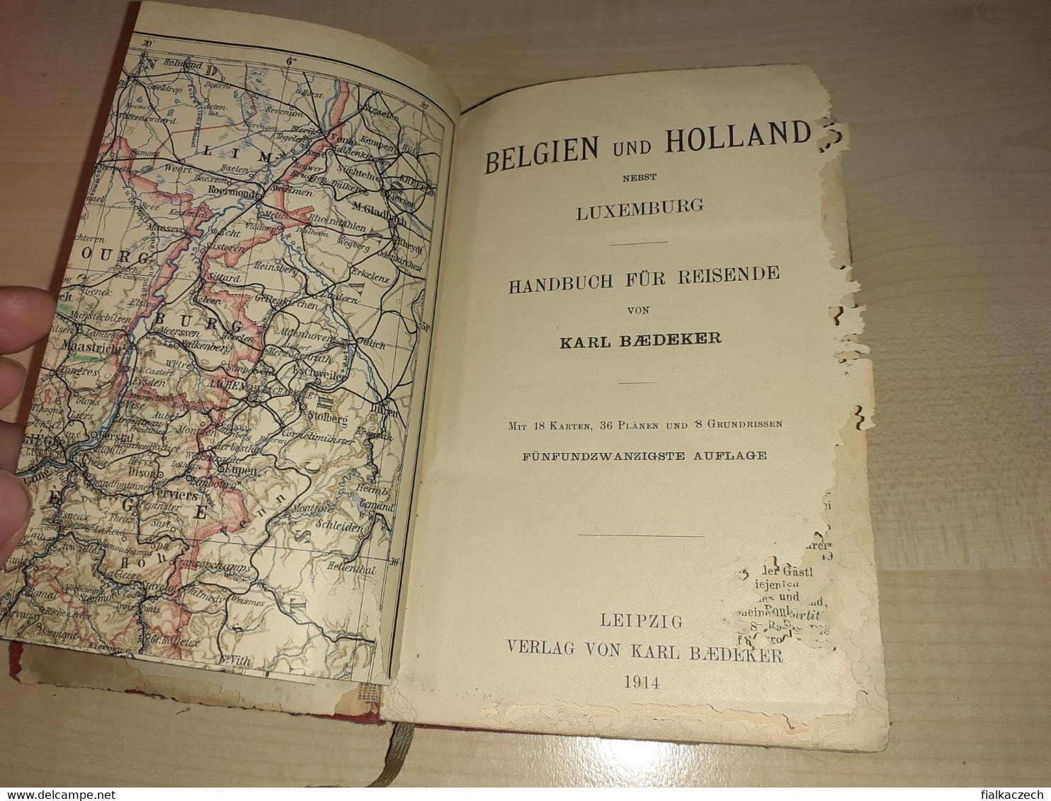 Baedekers, Belgium und Holland, Luxemböurg, tour guide, 1914, Leipzig, Handbuch für Reisende, Maps, Karten