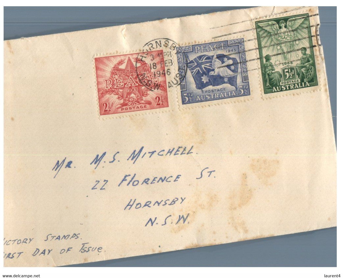 (NN 25) Australia FDC Cover - Peace In Pacific - 1946 - Autres & Non Classés