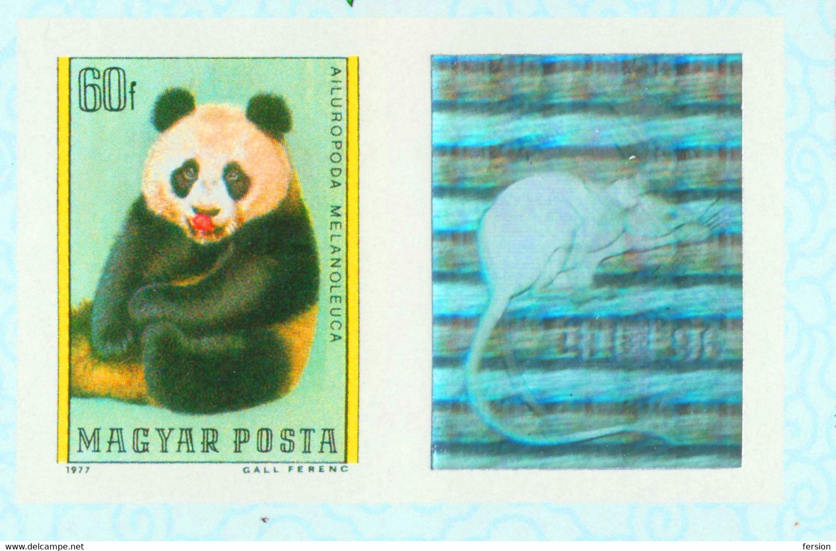 Panda BEAR Rat DRAGON 9th Asia Stamp Exhibition CHINA Beijing Asia Hologram Holography Philatelist Sheet 1996 Hungary - Charity Stamps