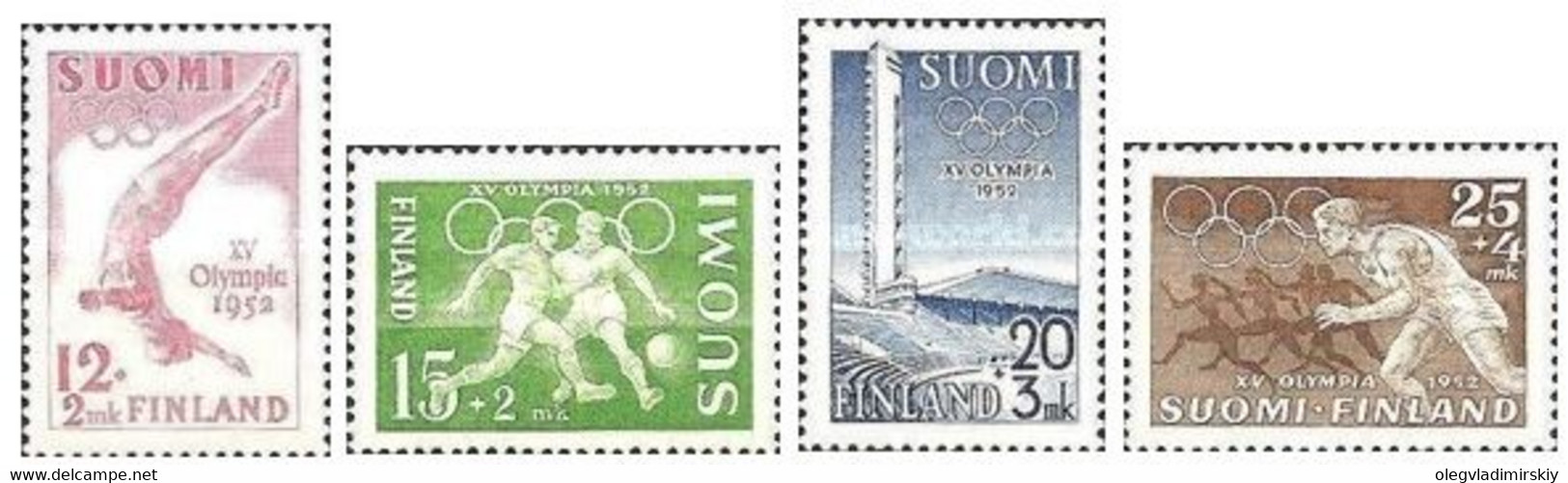 Finland 1952 Summer Olympic Games In Helsinki Set Of 4 Stamps MNH (**) - Sommer 1952: Helsinki