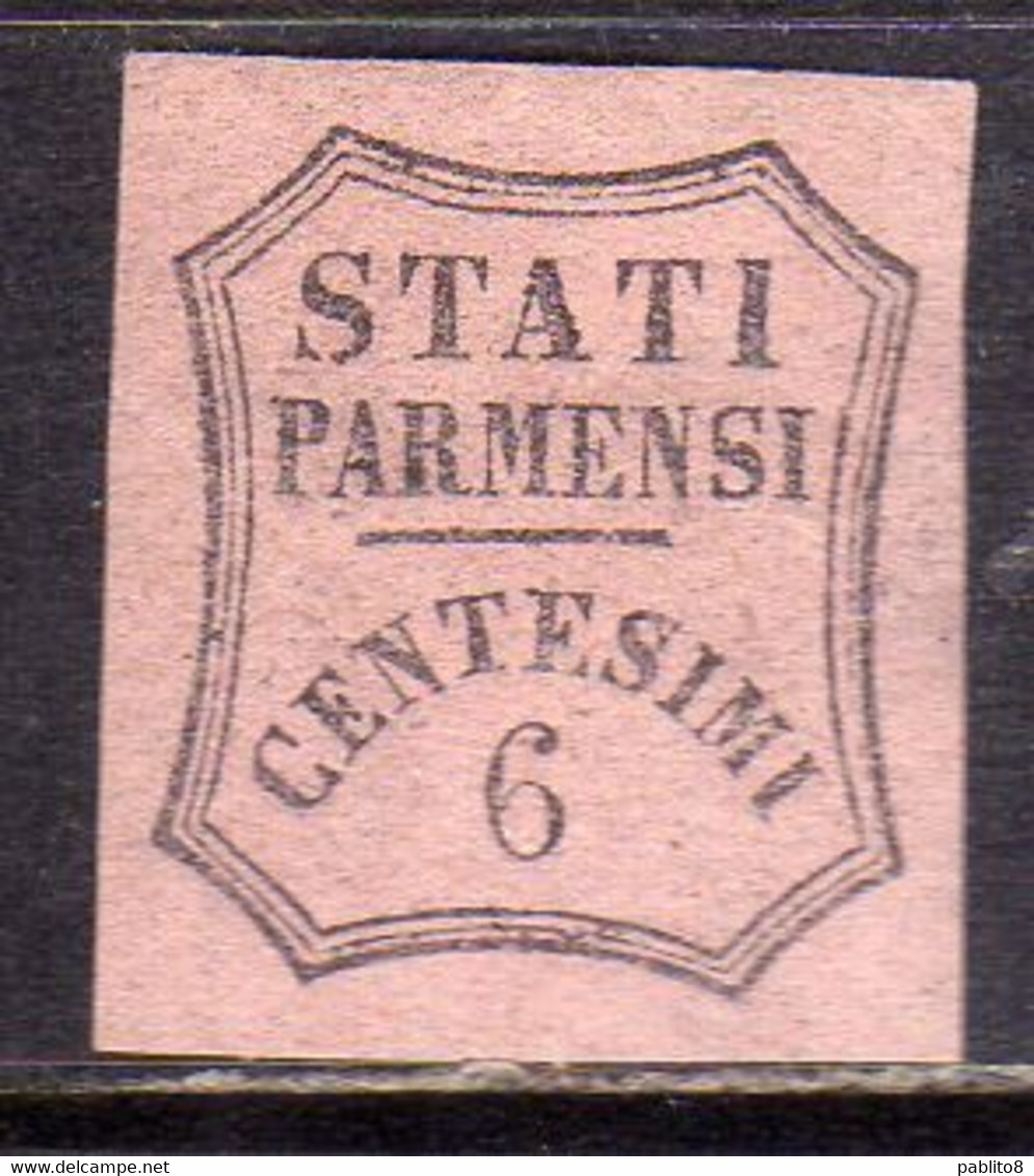 ASI PARMA 1859 SEGNATASSE PER GIORNALI 6c ROSA VIVO MH FIRMATO SIGNED - Parma