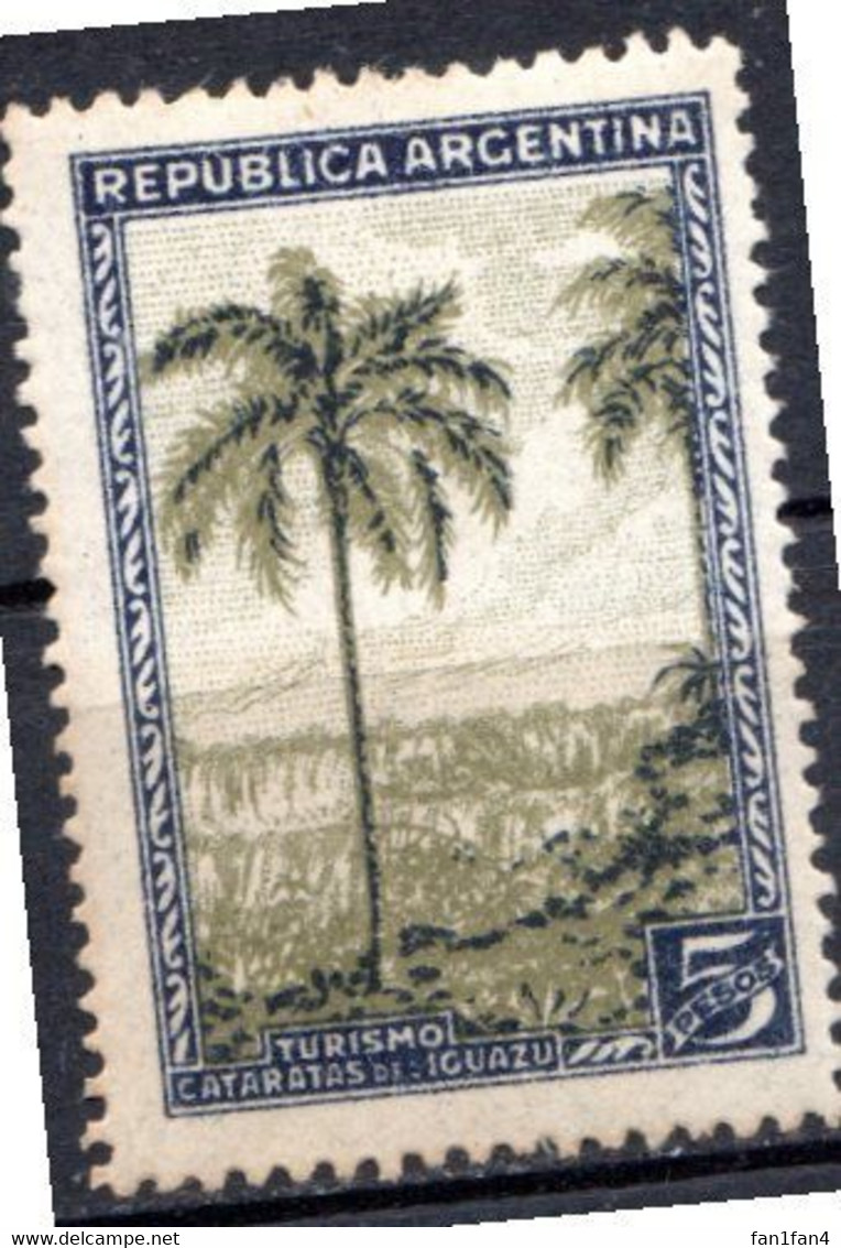 ARGENTINE - (République) - 1935 - N° 382 - 5 P. Bleu Et Vert-olive - (Chutes De L'Iguazu) - Ungebraucht