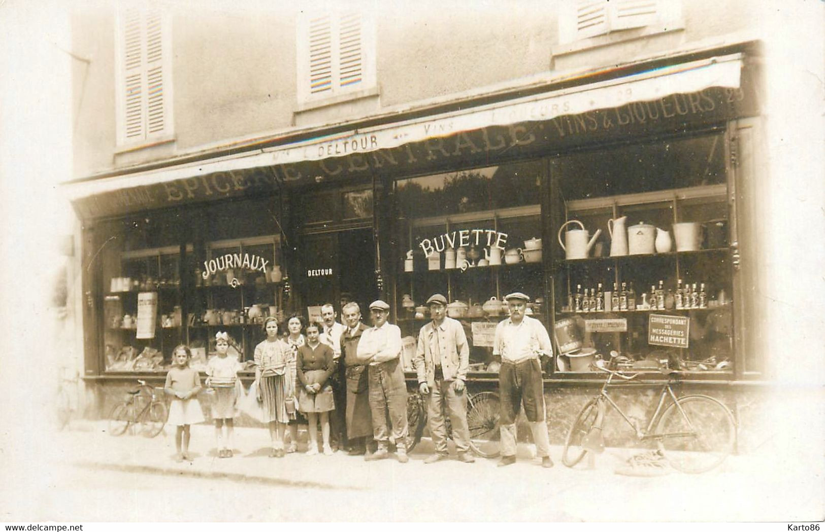 Le Plessis Trévise * Carte Photo Devanture Epicerie Centrale DELTOUR Buvette Journaux Vins * Avenue De Liège * Commerce - Le Plessis Trevise