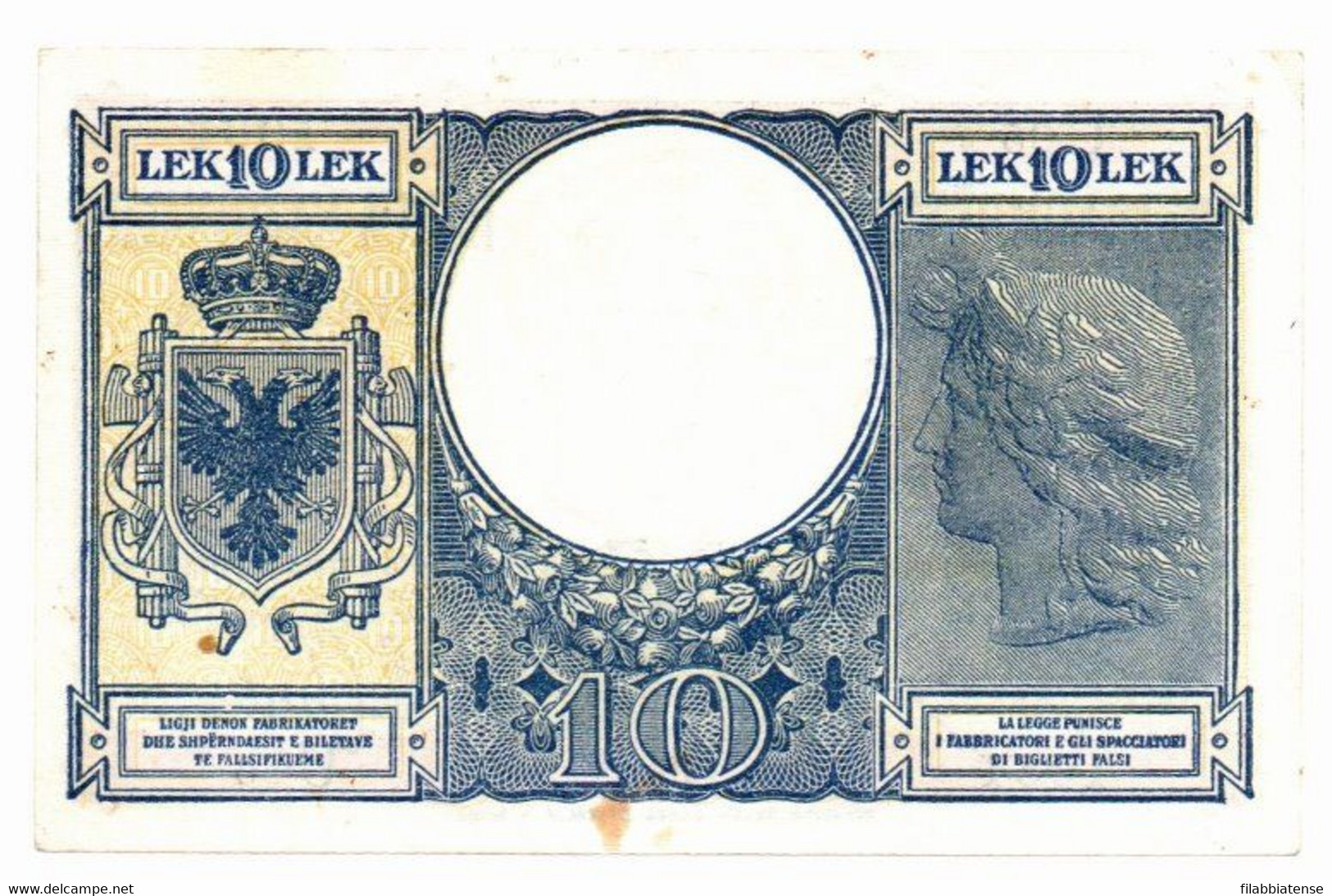 Albania - 10 Lek 1940 Colonie - Unclassified