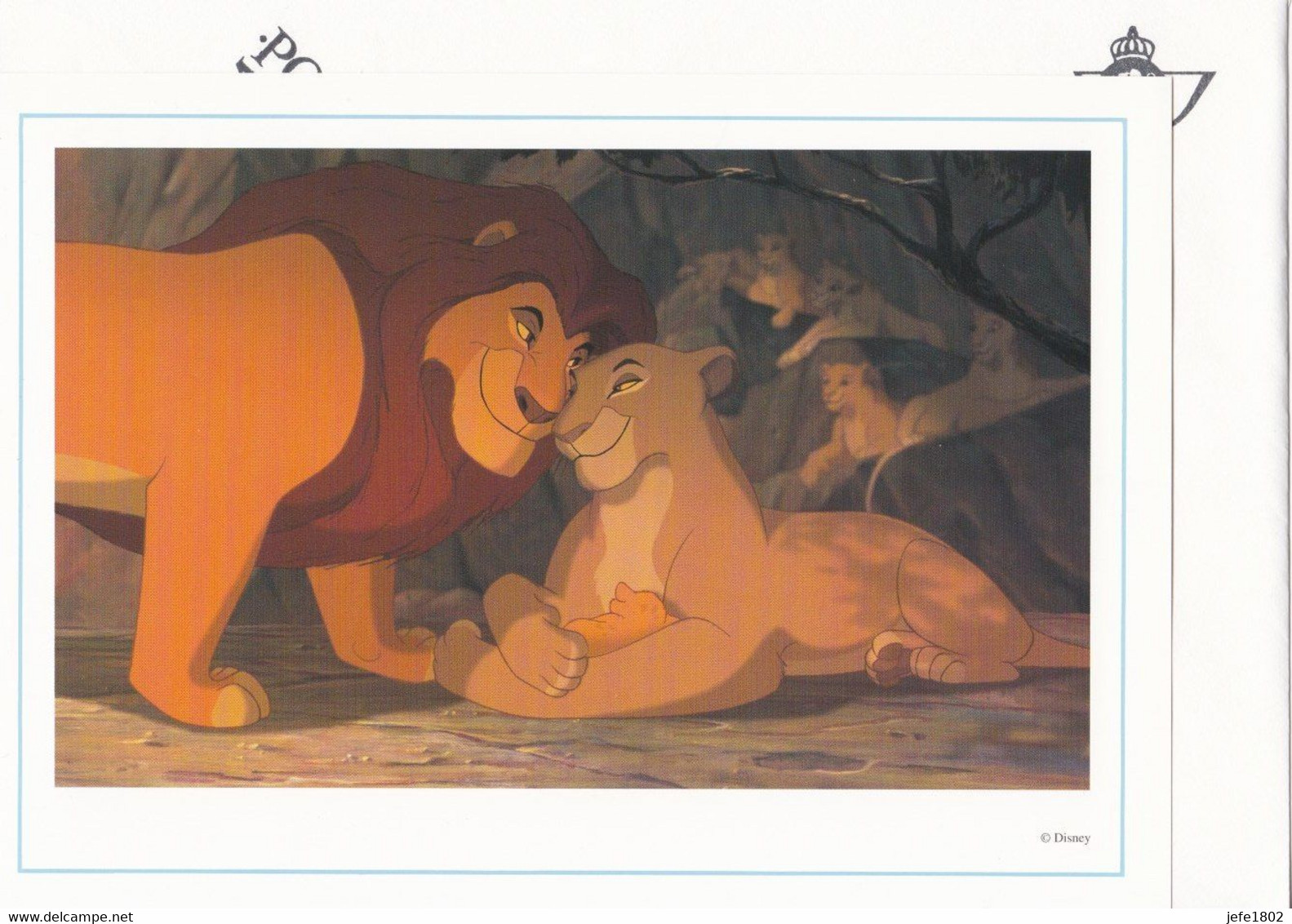 Postogram J 16 - De Leeuwenkoning - The Lions King - Ouders En Welp / Disney - Postogram