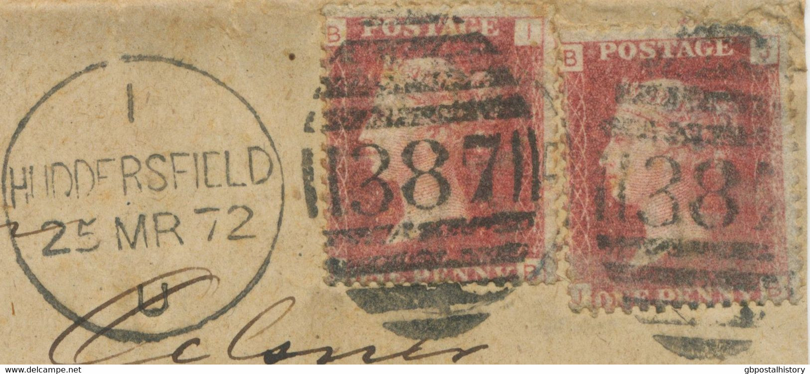 GB 1872, Extremely Rare Pre-U.P.U. Foreign Postage Rate 2d On Very Fine Wrapper To BERLIN With QV LE 1d Pl.149 (IB, JB) - Briefe U. Dokumente