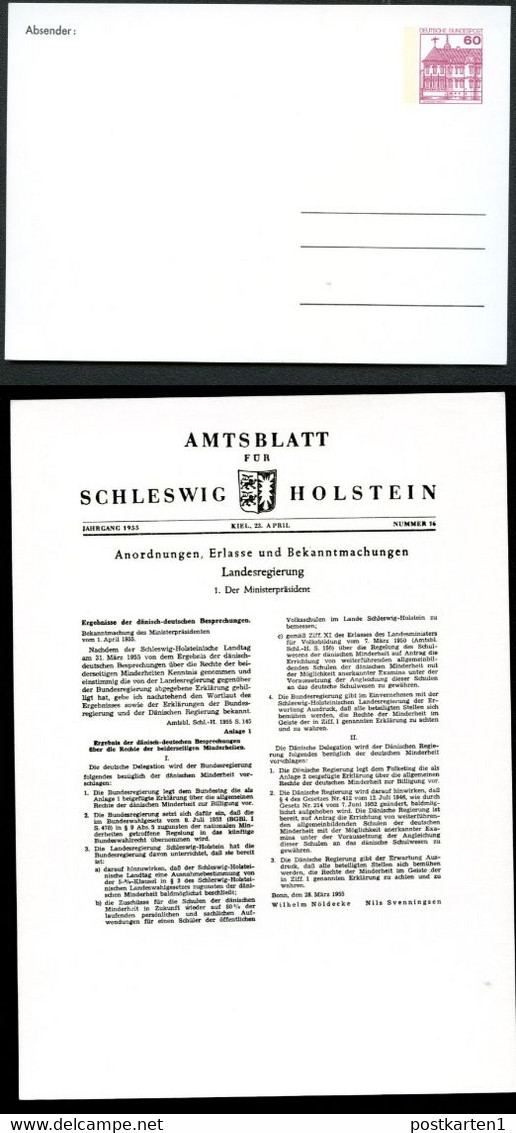 Bund PP106 B1/001 AMTSBLATT SCHLESWIG-HOLSTEIN 1955 Kiel 1985 - Privatpostkarten - Ungebraucht