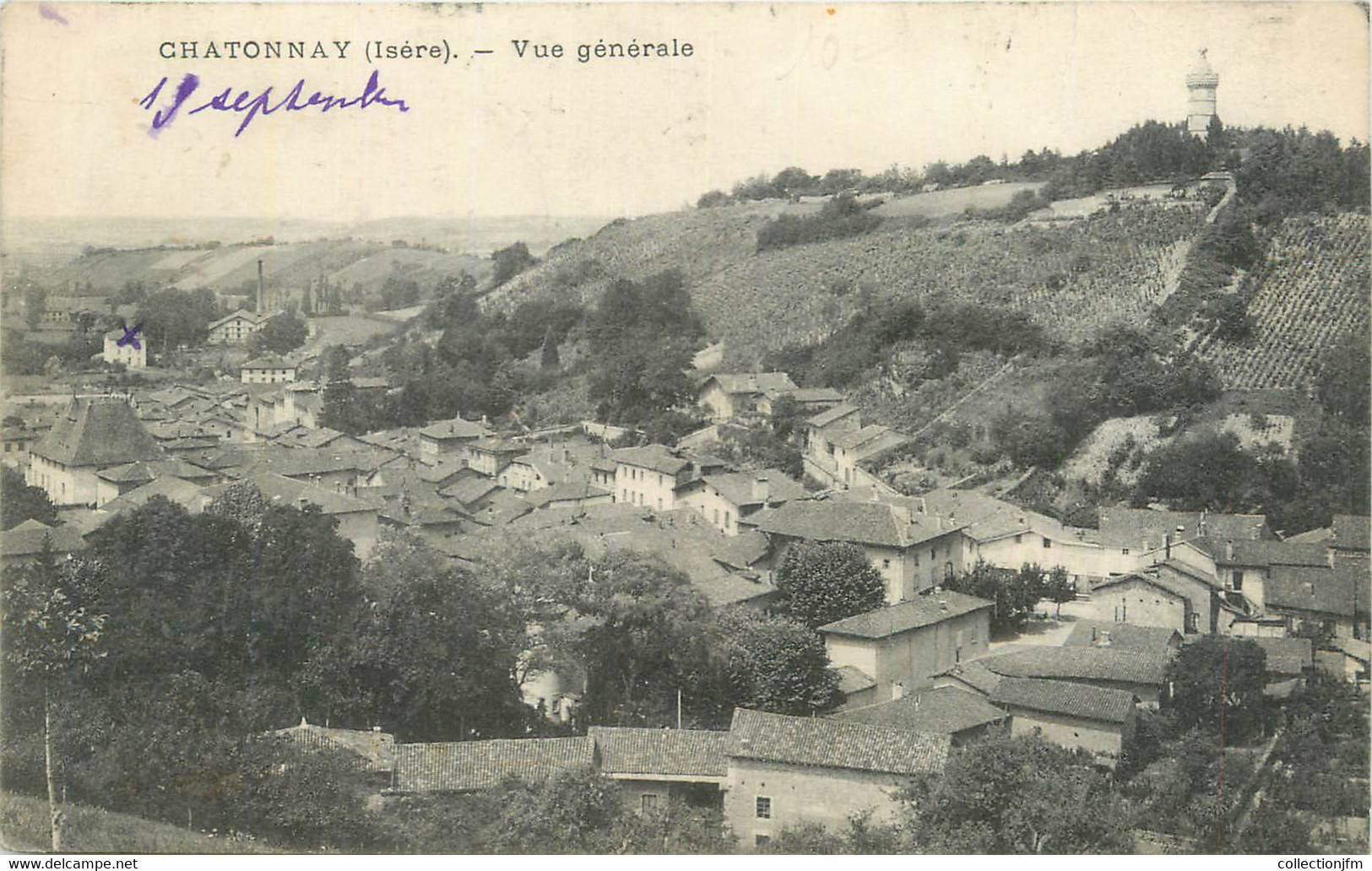 CPA FRANCE 38 " Châtonnay, Vue Générale". - Châtonnay