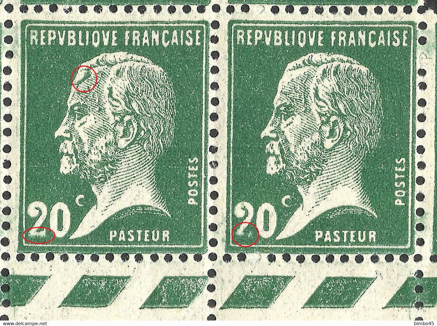 Erorrs & Varietyes  LOUIS PASTEUR 1926 MNH LUX /   Dated Corners  18.1 . 26 --early Date - ....-1929