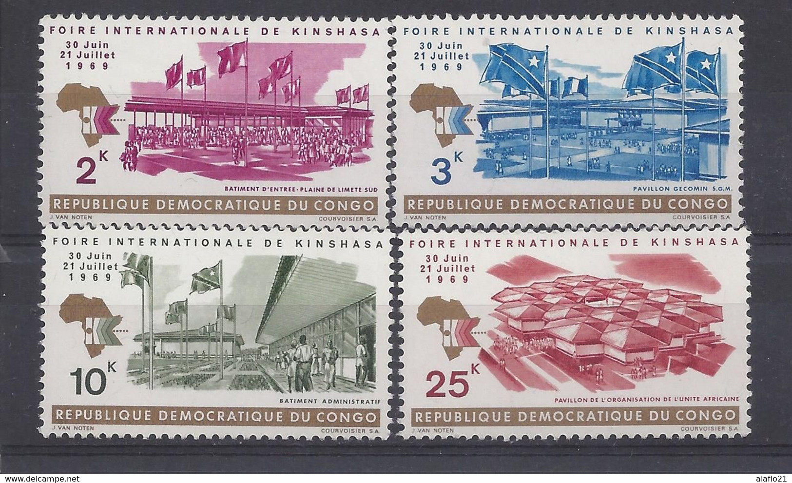 REPUBLIQUE DEMOCRATIQUE Du CONGO - FOIRE à KINSHASA - YVERT 689 à 692 - NEUFS SANS CHARNIERE - MNH - Ongebruikt