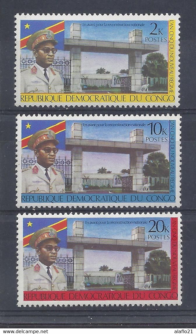 REPUBLIQUE DEMOCRATIQUE Du CONGO - GENERAL MOBUTU - YVERT 745/7 - NEUFS SANS CHARNIERE - MNH - Ongebruikt