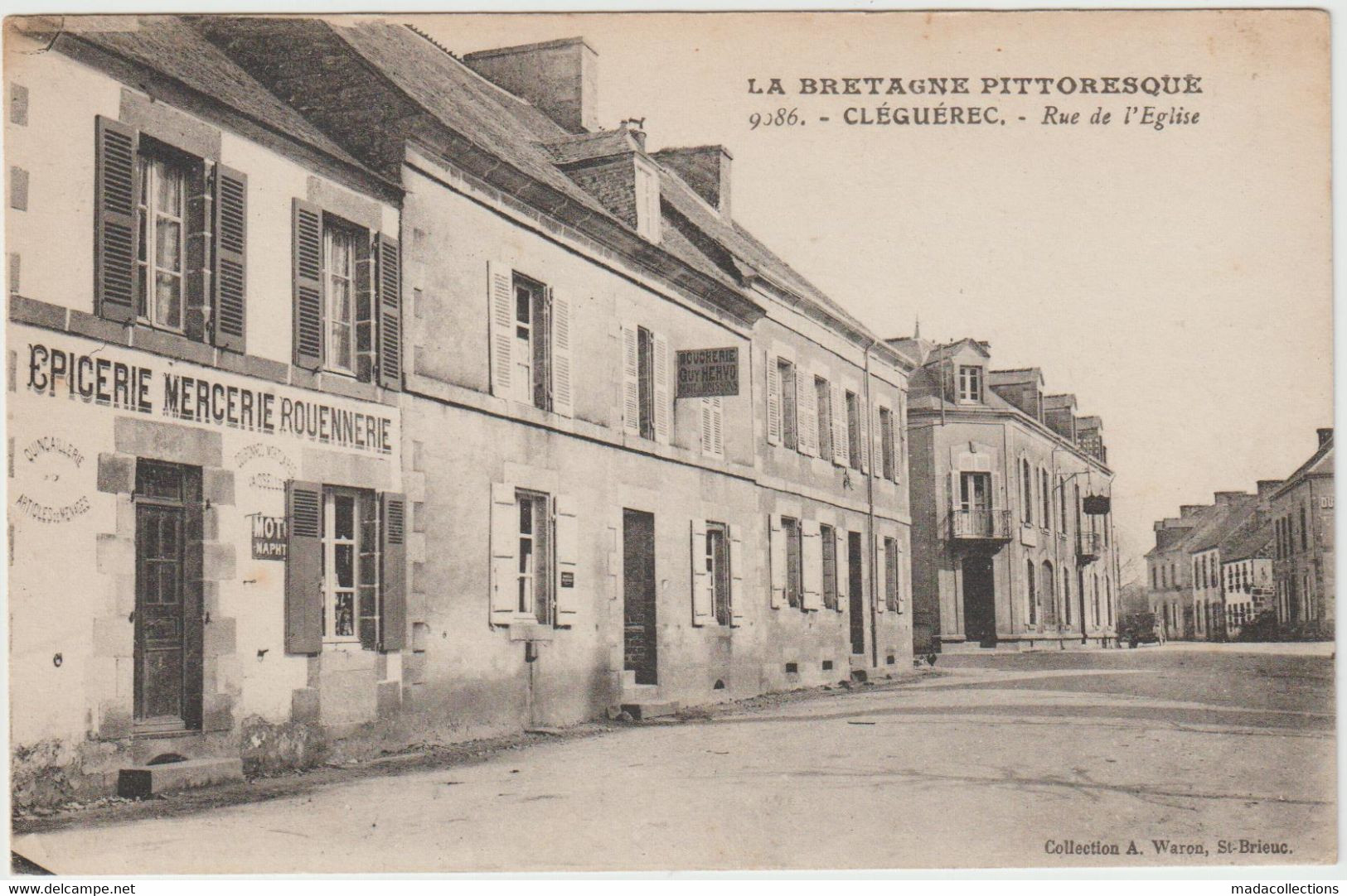 Cléguérec (56 - Morbihan)  La Rue De L'Eglise - Cleguerec